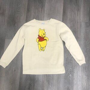DISNEY Winnie The Pooh Sweatshirt Womens M Embroidered